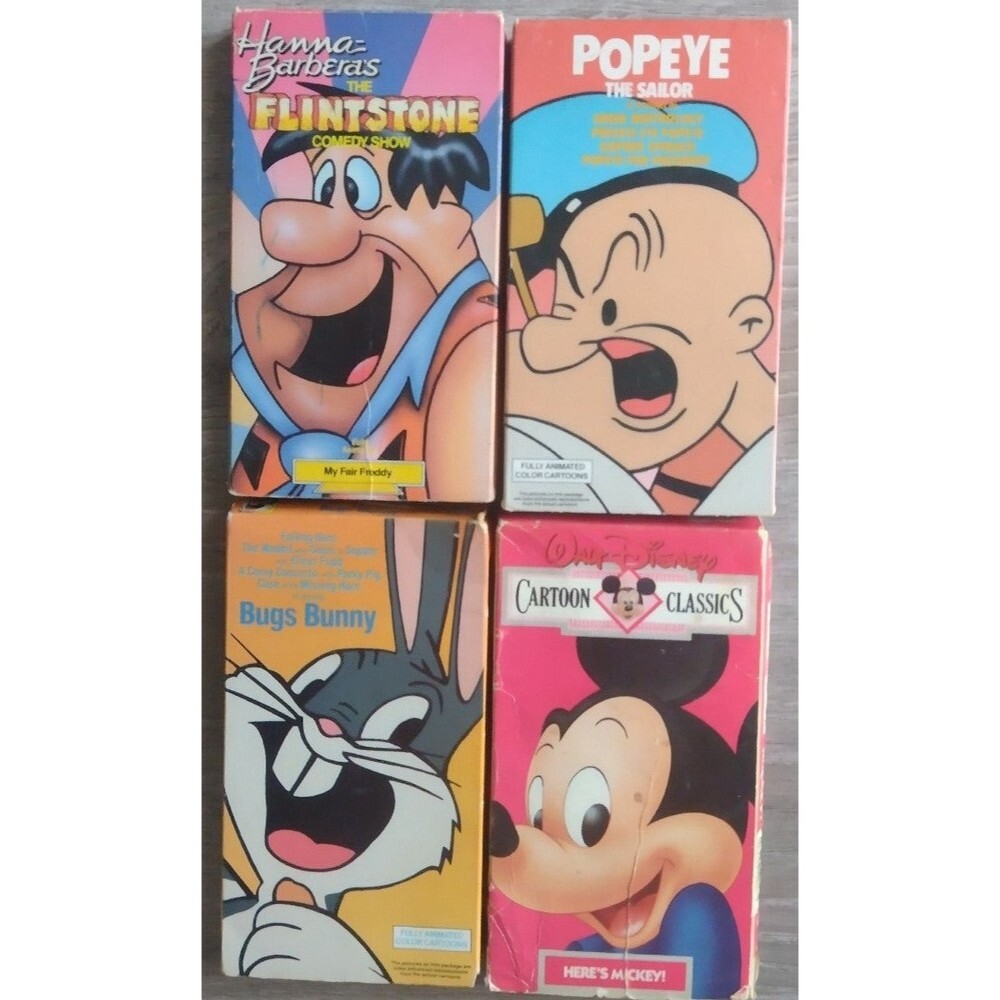 Vintage VHS Cartoon Bundle (4)
